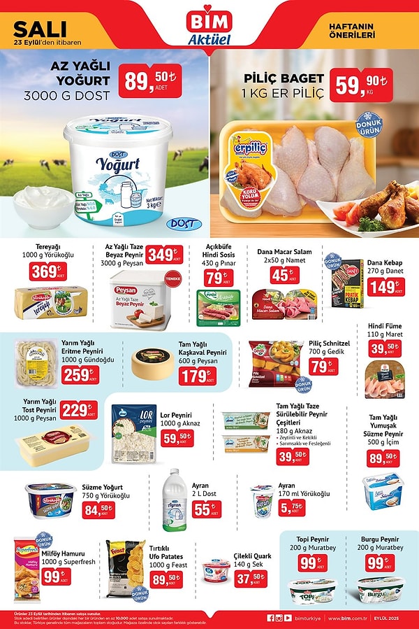 Dost Az Yağlı Yoğurt 3000 gr 89,50 TL