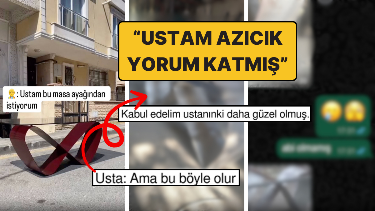 Tasarım Masayı Ustaya Emanet Etti Ortaya Bambaşka Bir Şey Çıktı: &quot;Ustam Azıcık Yorumunu Katmış!&quot;