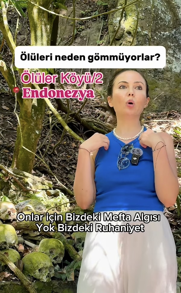 Sosyal medyada yaptığı seyahat içerikleriyle dikkat çeken Kadriye Uysal Yahiaoui, bu kez Endonezya’da karşılaştığı sıra dışı bir ölüm geleneğini gündeme taşıdı.