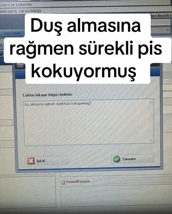 Bir acil servis doktoru, acile gelen vatandaşların absürt şikayetlerini paylaştı.