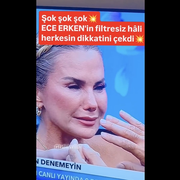 Güzel sunucu Ece Erken'in filtresiz görüntülendiği ana çok sayıda yorum yapıldı.