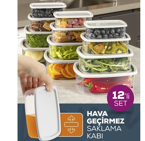 Vienev 12LI Hava Geçirmez Saklama Kabı Seti