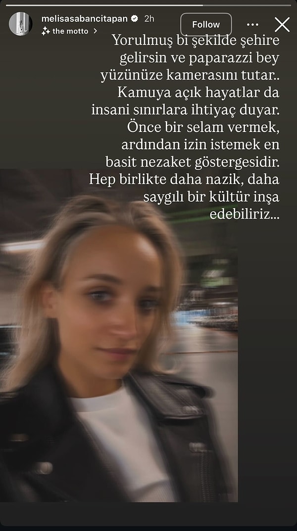 O görüntülerle tepki çeken Melisa Sabancı Tapan’dan paparazzilere sitem dolu paylaşım geldi: