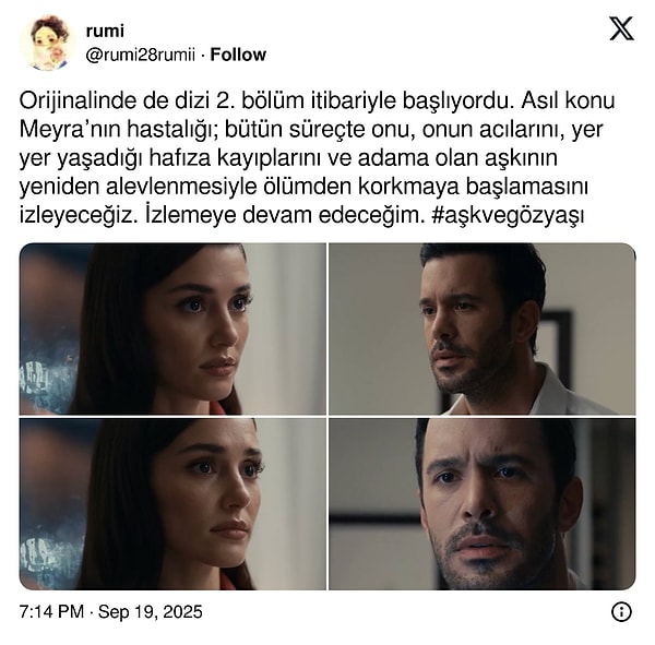 Aşk ve Gözyaşı dizisinin ilk bölümüne gelen tepkileri sizler için derledik: