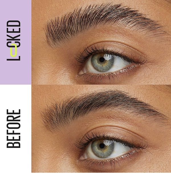 Kaş makyajında son dönemin en çok konuşulan ürünü: Maybelline New York Super Lock Brow Glue Kaş Sabitleyici Maskara.