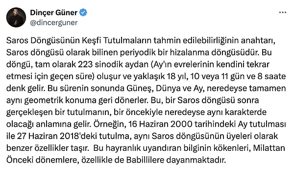 İşte, Saros Döngüsünün Keşfi👇
