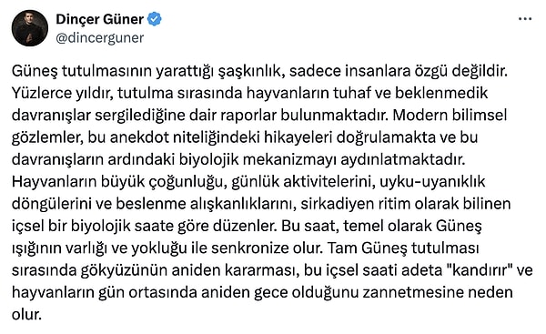 Güneş tutulmaları sadece insanlar için değil, hayvanlar alemi için de son derece ilginçtir!👇