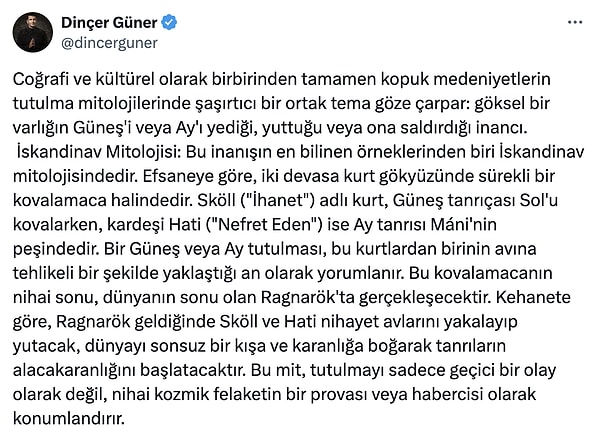 İskandinav mitolojisinde tutulmalar👇
