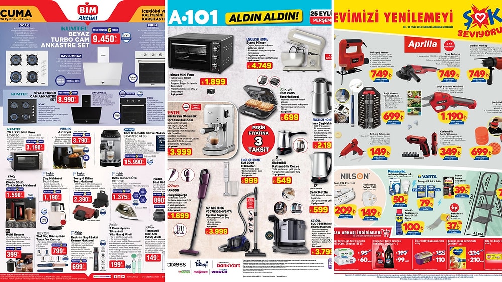 İndirim Günleri Başlıyor! 20 - 26 Eylül Haftasında A101 ve BİM Aktüel Ürünler Listesinde Ne Var?
