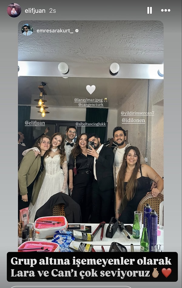 Sibel Taşçıoğlu ile birlikte düğüne katılan Kızılcık Şerbeti set çalışanı Elifcan Şahan, iddiaların üstüne manidar bir paylaşım yaptı.
