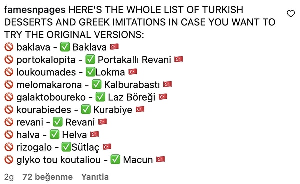 İşte karşılıkları da burada;