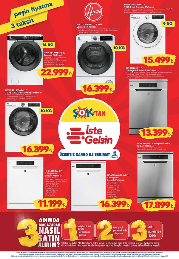 Hoover Çamaşır Makinesi 22.999 TL