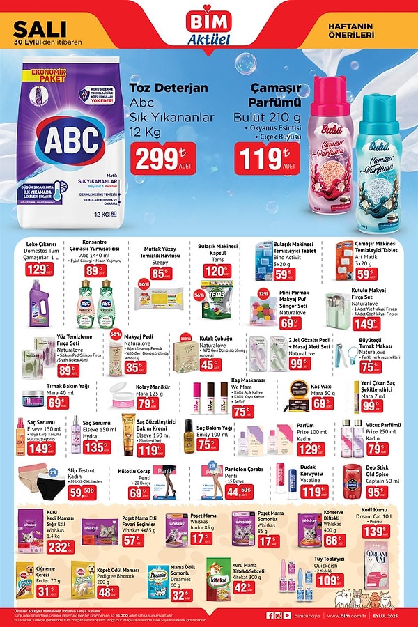 ABC Sık Yıkananlar Toz Deterjan 12 Kg 299 TL