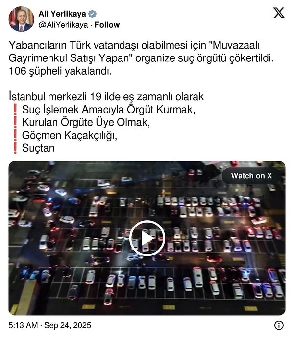 Bakan Ali Yerlikaya’nın açıklaması 👇
