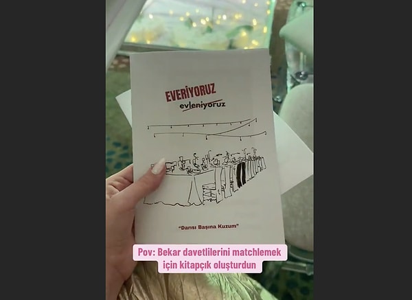 Bekar arkadaşlarının bilgilerini içeren davetiye bastırdılar.