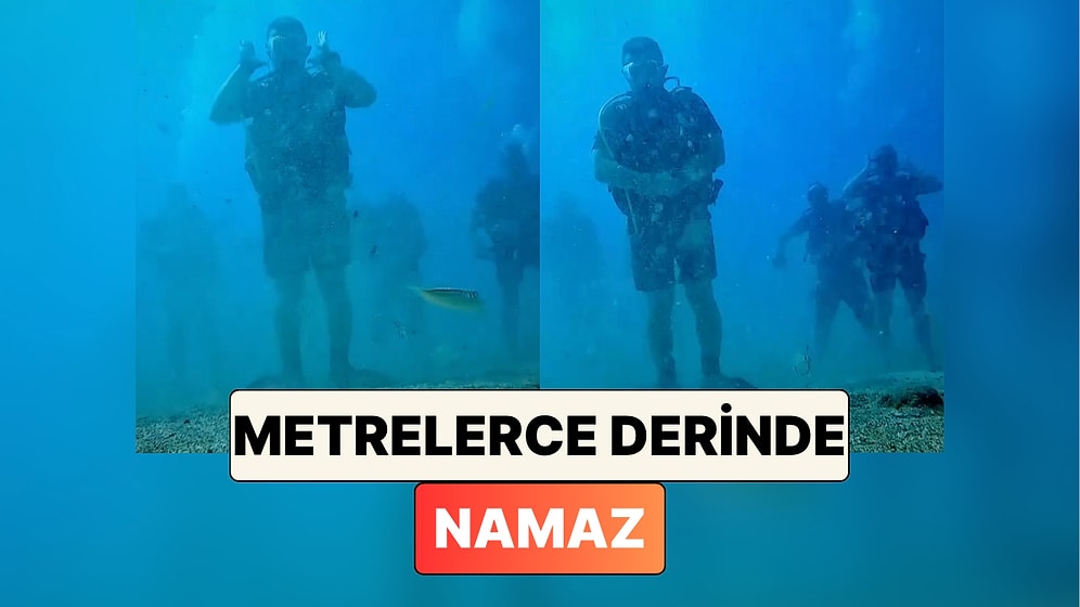 Sakarya Serdivan Sualtı Grubu Üyeleri Fethiye'nin Sarıyarlar Koyu'nda Metrelerce Derinlikte Namaz Kıldı