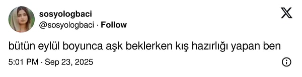 "Aşk beklerken, kış hazırlığı"👇