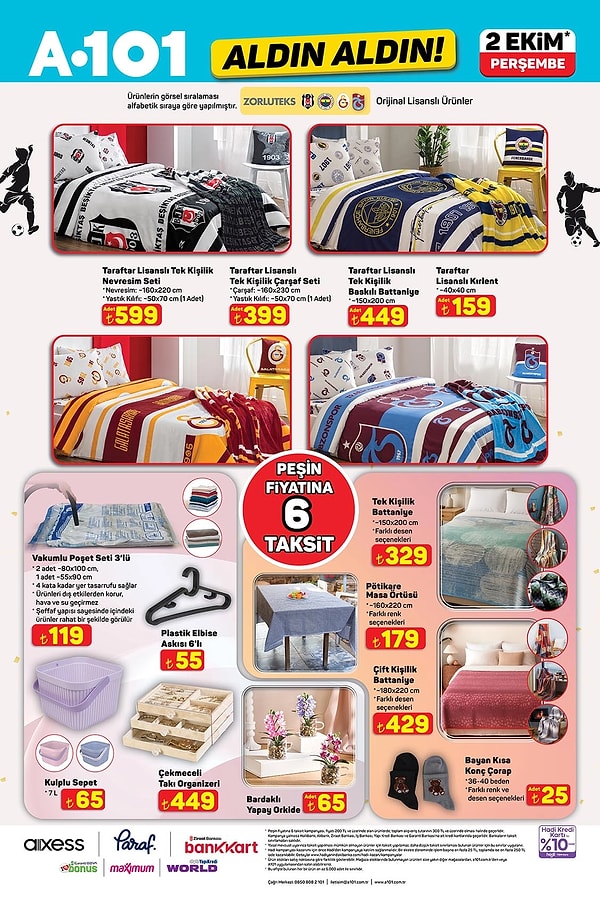 Taraftar Lisanslı Tek Kişilik Nevresim Seti 599 TL