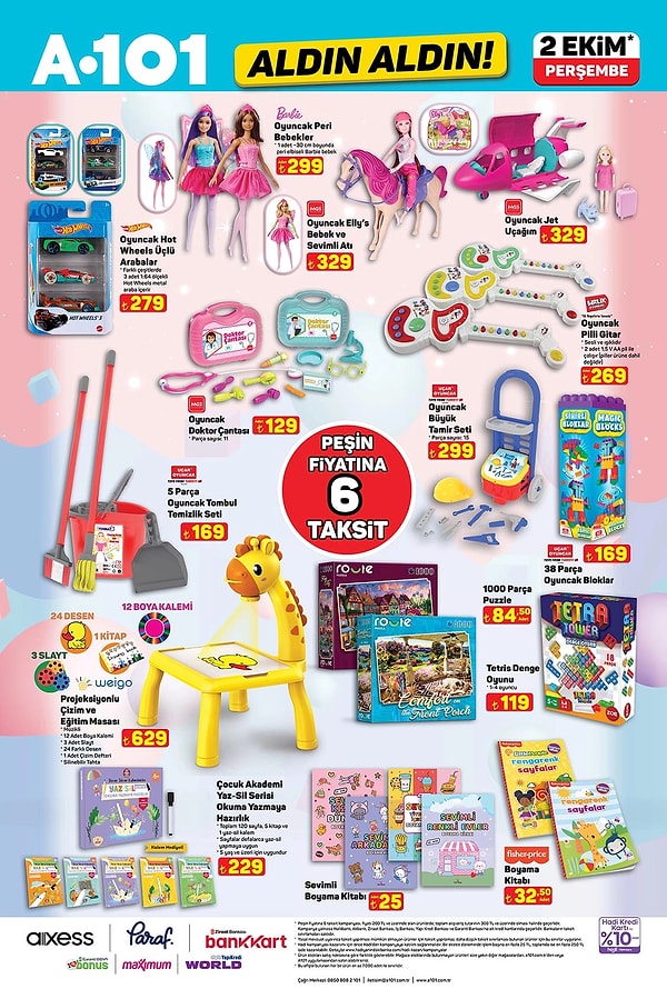 Projeksiyonlu Çizim ve Eğitim Masası 629 TL