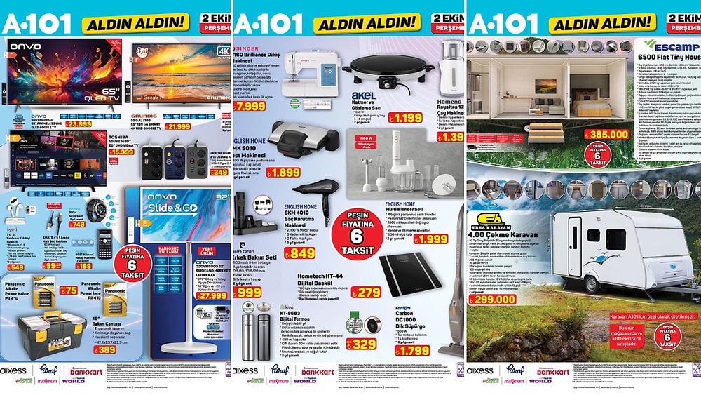 A101'e Çekme Karavan Geliyor! 2 Ekim 2025 A101 Aldın Aldın Kataloğu