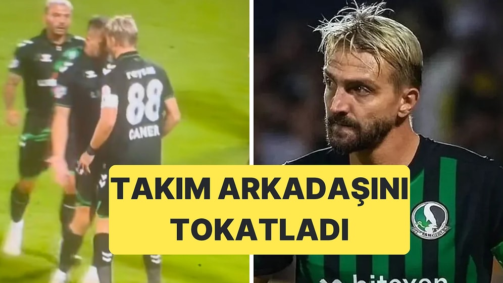Pendikspor-Sakaryaspor Maçında Caner Erkin Takım Arkadaşı Burak Altıparmak'a Tokat Attı