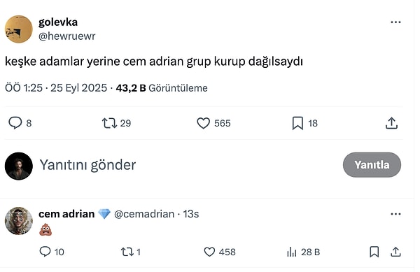 Ancak bir kullanıcı Cem Adrian'a taş atınca ortalık karıştı.