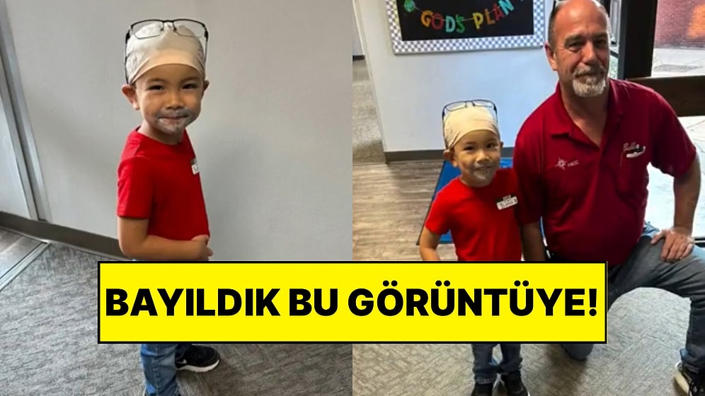 Hayalindeki Mesleğin Kıyafetini Giyen Minik Okuldaki Teknik Görevliyle Tebessüm Ettiren Anlar Yaşadı
