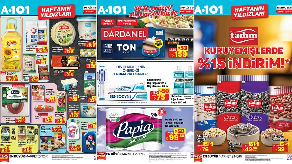 27 Eylül - 3 Ekim 2025 A101 Haftanın Yıldızları Kataloğu