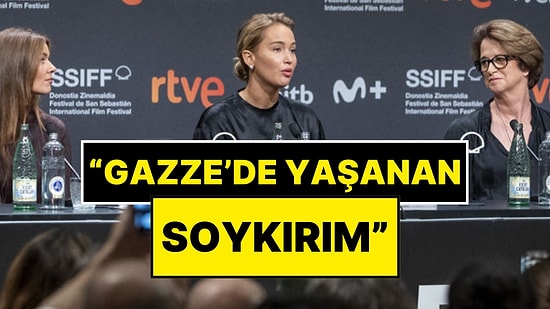 Dünyaca Ünlü Oyuncu Jennifer Lawrence Filistin'de Yaşananlara "Soykırım" Dedi
