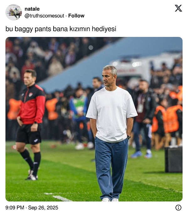 Boğazlı kazak totemi sorusuna İsmail Kartal'ın verdiği baggy pantolonlu açıklaması.