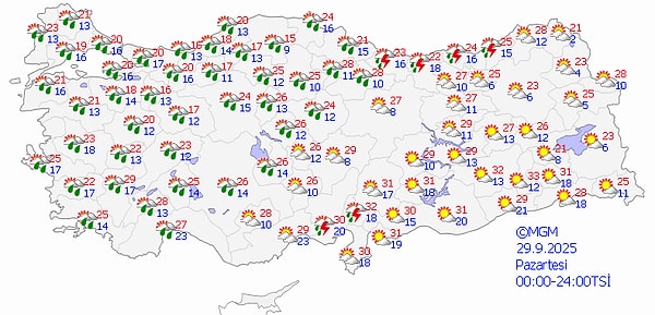 29 Eylül Pazartesi