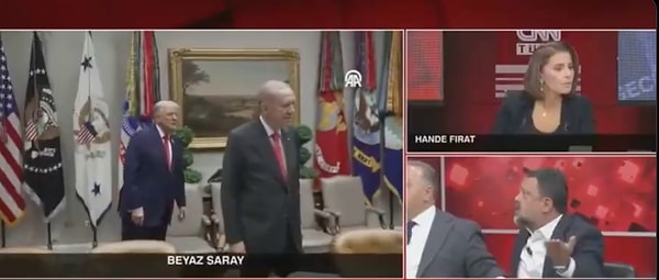 Erdoğan ve Trump görüşmesini yorumluyorlardı.