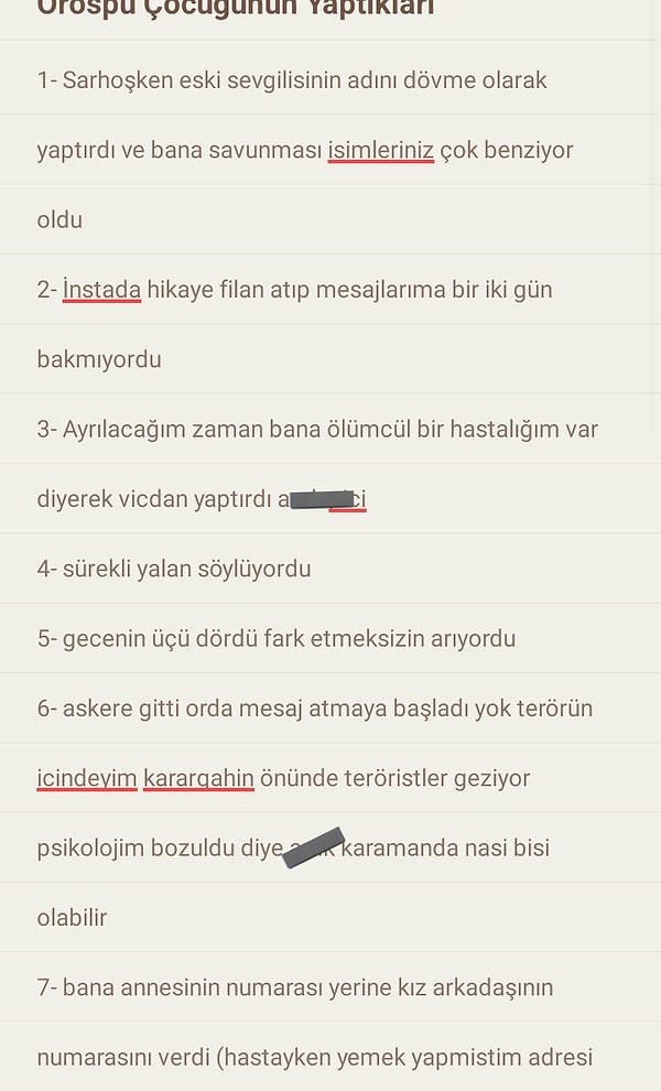 Ve o listeyi paylaştı.