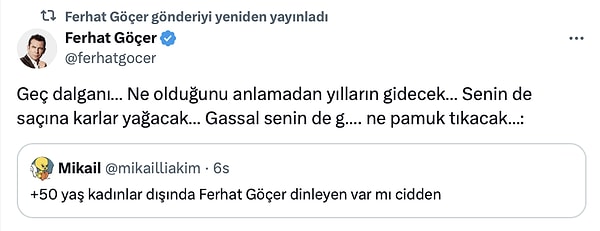 Bugün de yine gündemimizde bir X kullanıcısına verdiği cevap var. Sebebi ise bu seferkinin biraz fazla gergin olması!