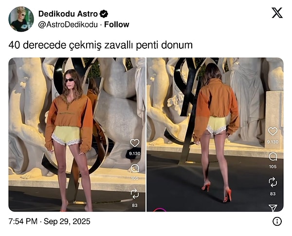 Hailey Bieber'ın kombini ise çok konuşuldu: