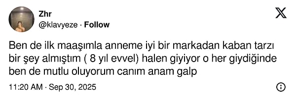 Diğer kullanıcılar da ilk maaşlarıyla ailelerini nasıl mutlu ettilerini böyle anlattı.