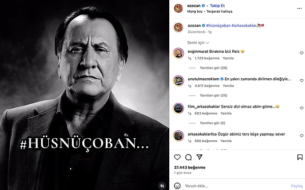 İşte Arka Sokaklar'ın Hüsnü'sü Özgür Ozan'ın kafa karıştıran paylaşımı: