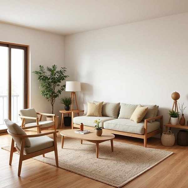 1. Minimalist yaşam alanları.