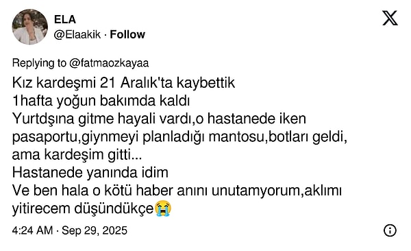 Başka kullanıcılar da ailelerinde yaşadıklarından örnek verdi.