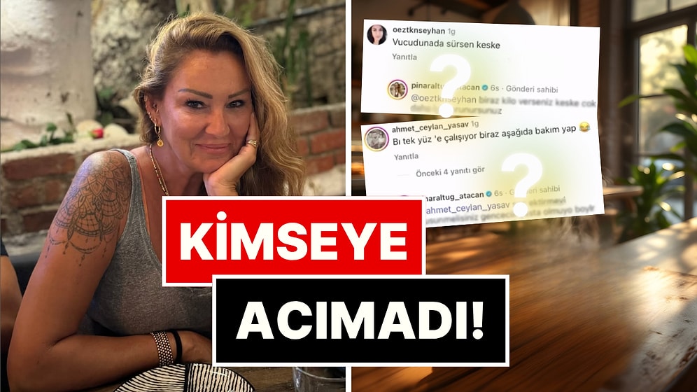 Yorumlardan Bıkan Pınar Altuğ, Çözümü Eleştirene Daha da Sert Eleştiriyle Cevap Vermekte Buldu!