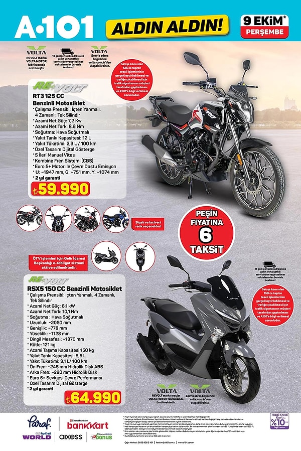 Revolt RSX3 125 CC Benzinli Motosiklet 59.990 TL