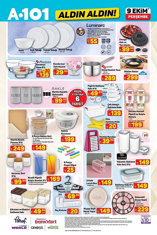 Luminarc Tabak Çeşitleri 55 TL