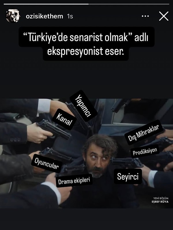 Ünlü senaristin dikkat çeken Instagram paylaşımı ise buydu 👇