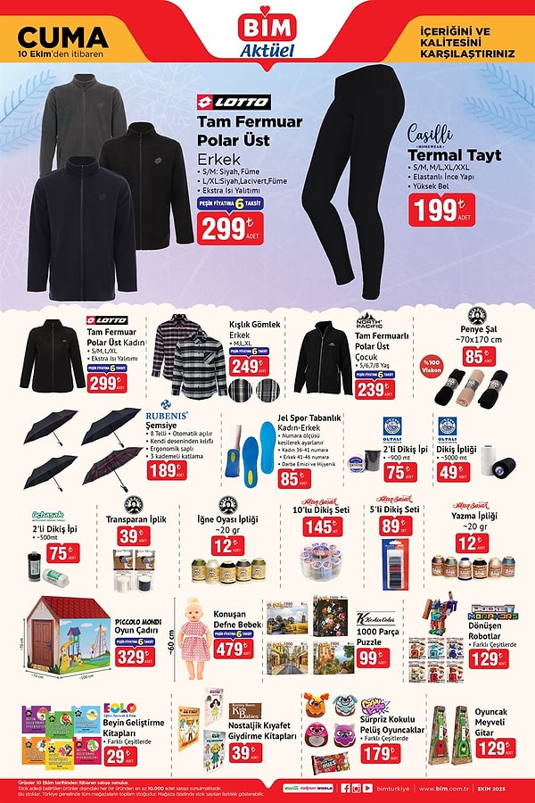Lotto Tam Fermuar Polar Üst Erkek Ekstra Isı Yalıtımı 299 TL