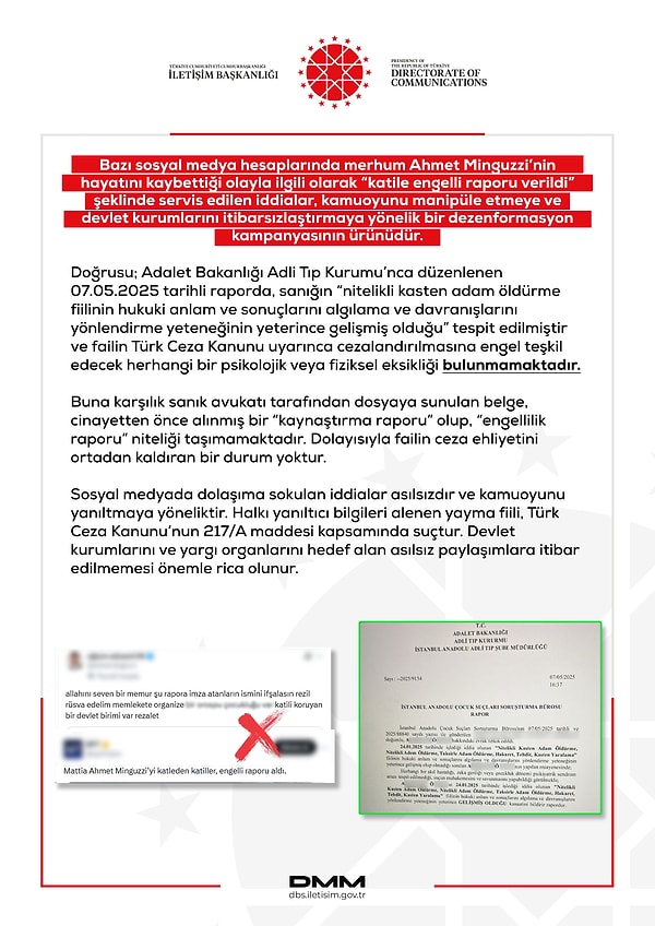 İşte Dezenformasyonla Mücadele Merkezi’nin Mattia Ahmet Minguzzi hakkındaki açıklaması: