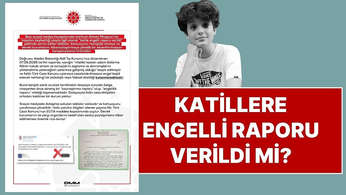 “Mattia Ahmet Minguzzi’nin Katiline Engelli Raporu Verildi” İddialarına DMM’den Yalanlama