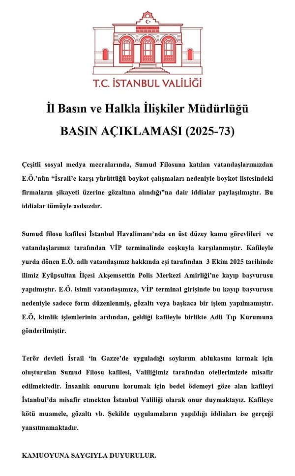 İstanbul Valiliği, Erdem Özveren’in gözaltına alındığı olayı yalanladı.