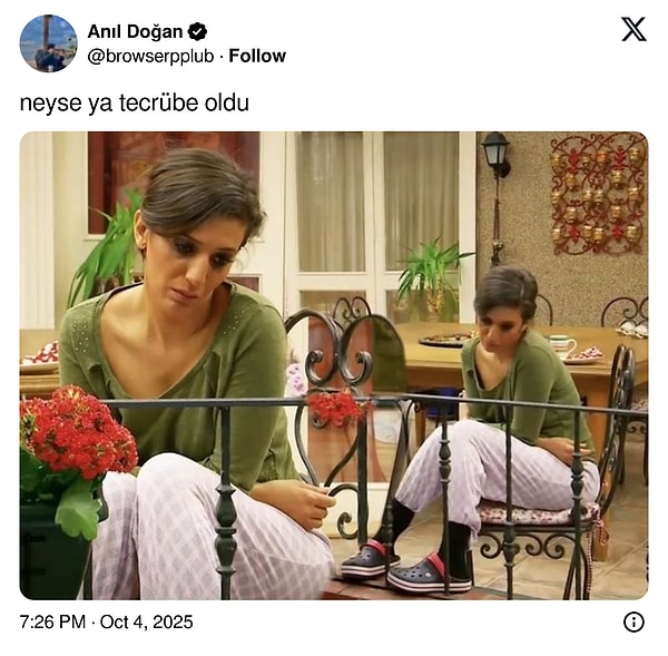 Güzel bir teselli cümlesi, burdan devam.