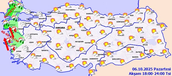 6 Ekim hava durumu: Bugün yağmur var mı?