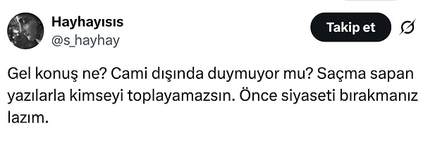 Diyanet İşleri de eleştirilerden nasibini aldı.